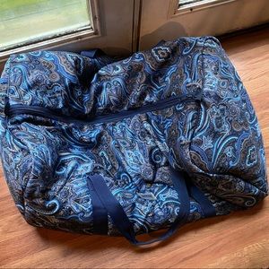 Roma Blue Paisley Duffle Bag